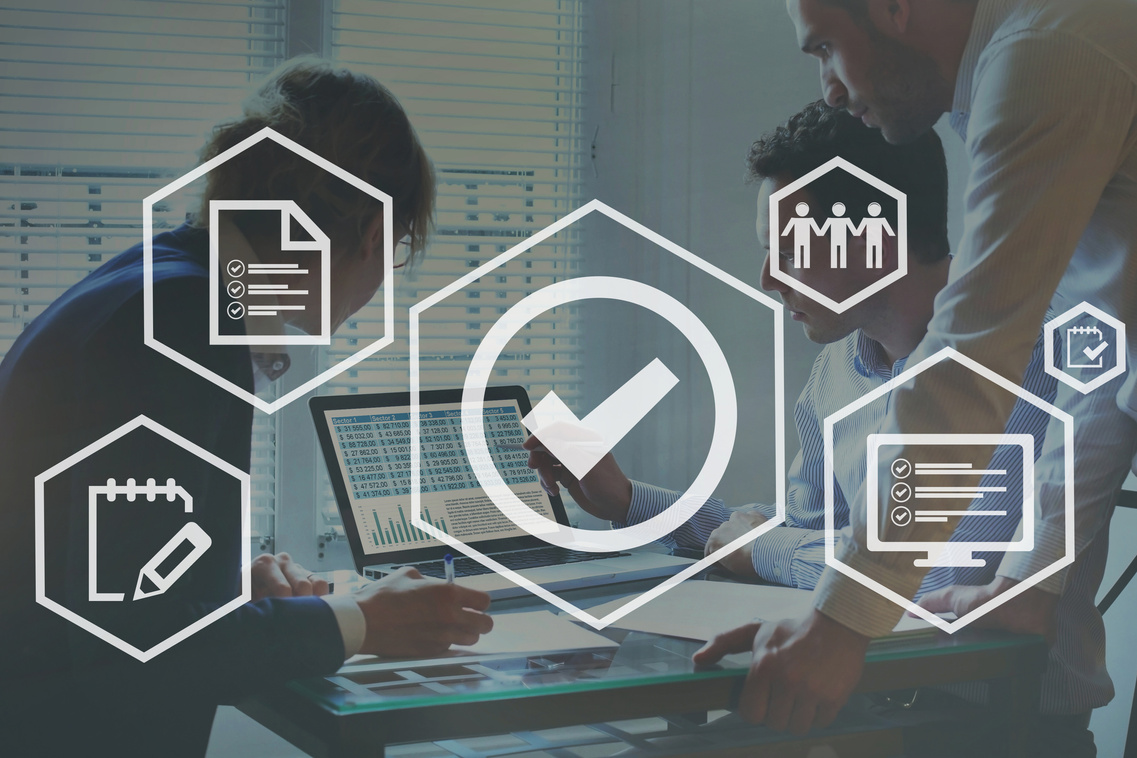 Quality control garantee, verification of standard of company product.